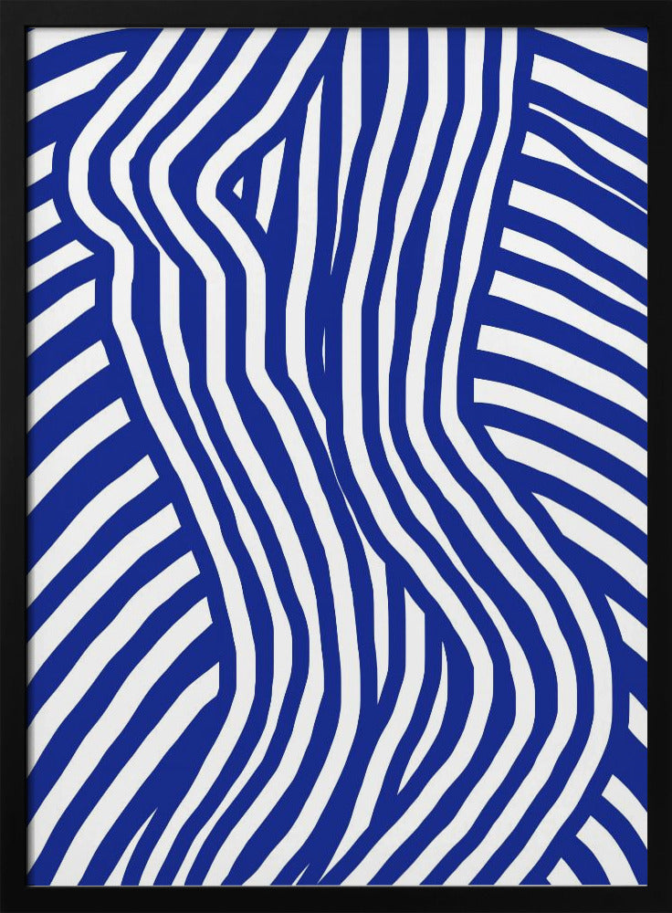 Blue and White Striped Nude | Poster