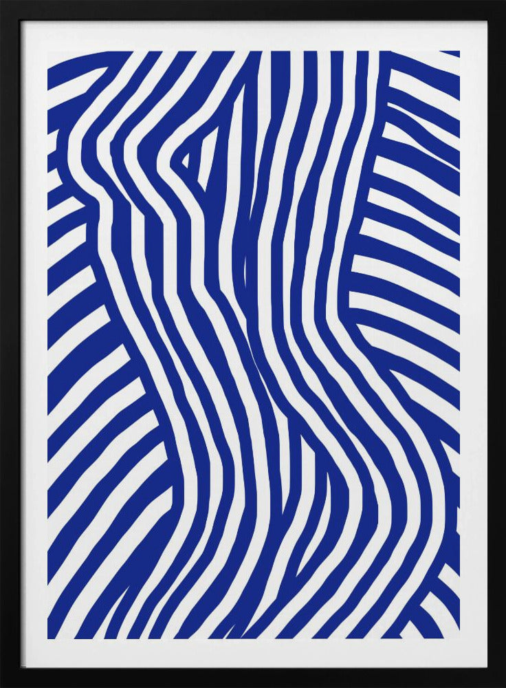 Blue and White Striped Nude | Poster