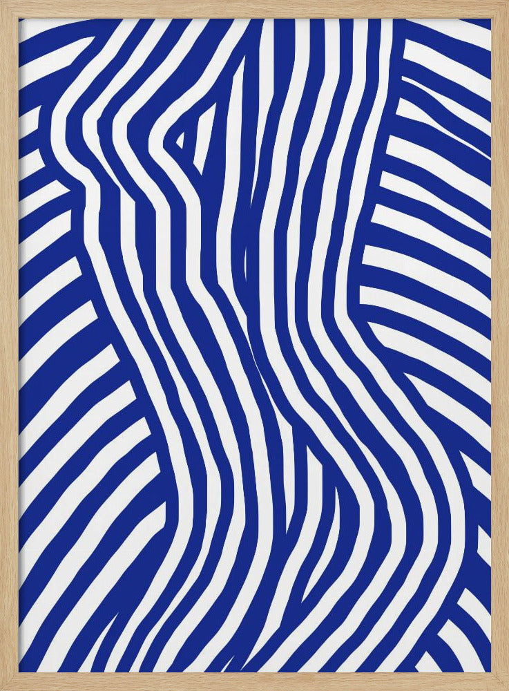 Blue and White Striped Nude | Poster
