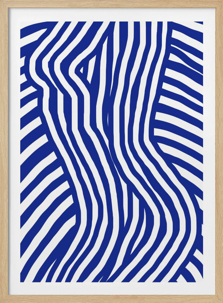 Blue and White Striped Nude | Poster