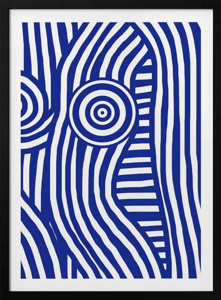 Front Blue and White Striped Nude | Poster