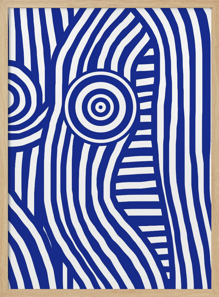 Front Blue and White Striped Nude | Poster