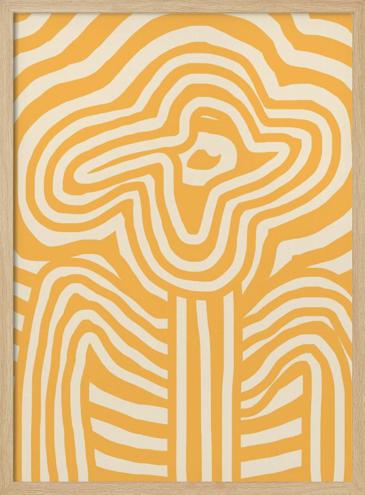 Yellow Striped Flower | Poster