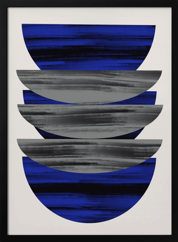 Scandinavian In Blue and Black | Poster