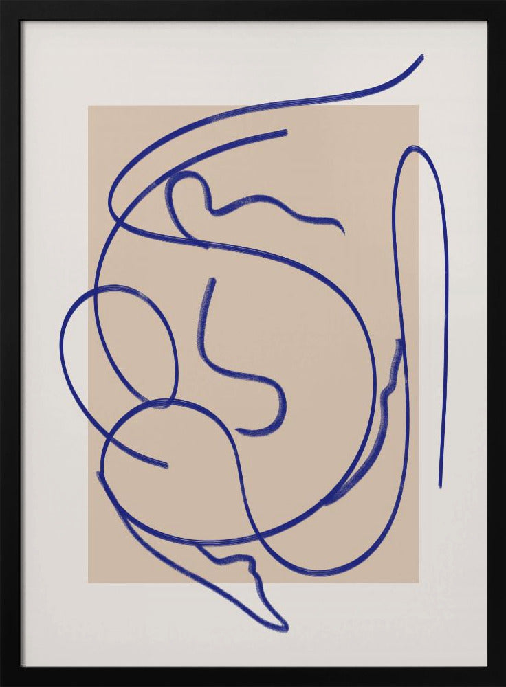 Abstract Blue Line Art 3 | Poster