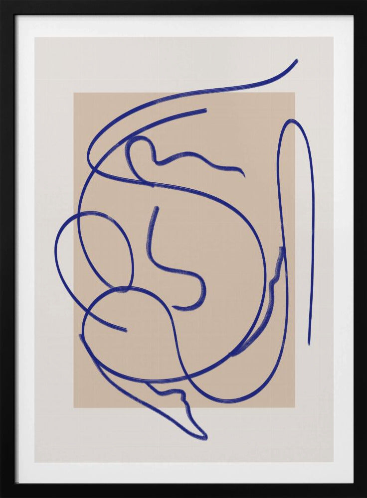 Abstract Blue Line Art 3 | Poster