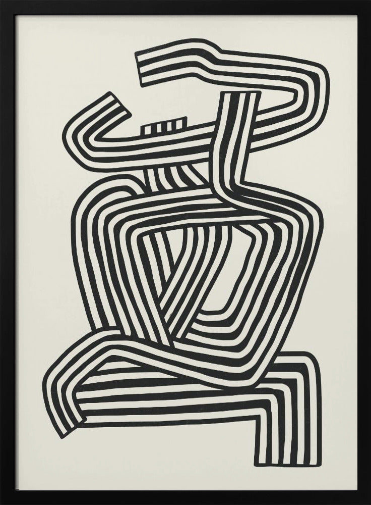 Stripe Woman Portrait | Poster