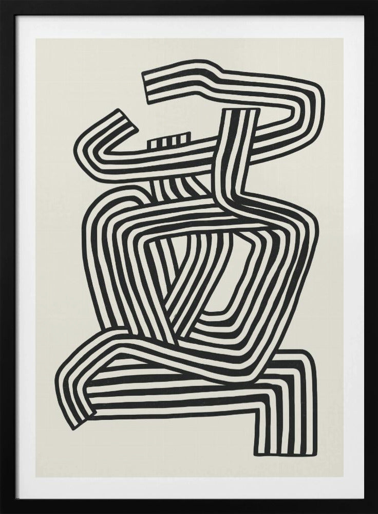 Stripe Woman Portrait | Poster