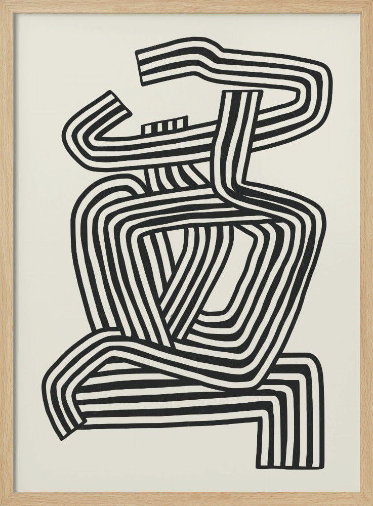 Stripe Woman Portrait | Poster