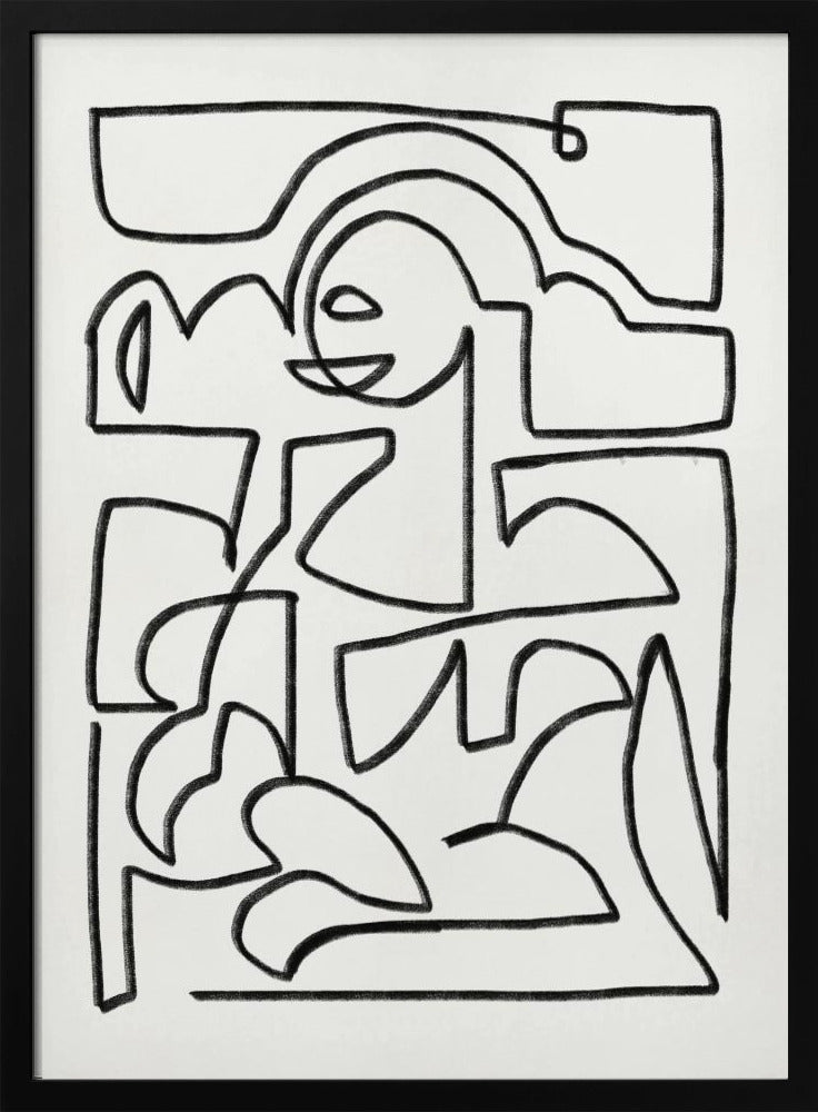 Abstract Chalk Line Art | Poster