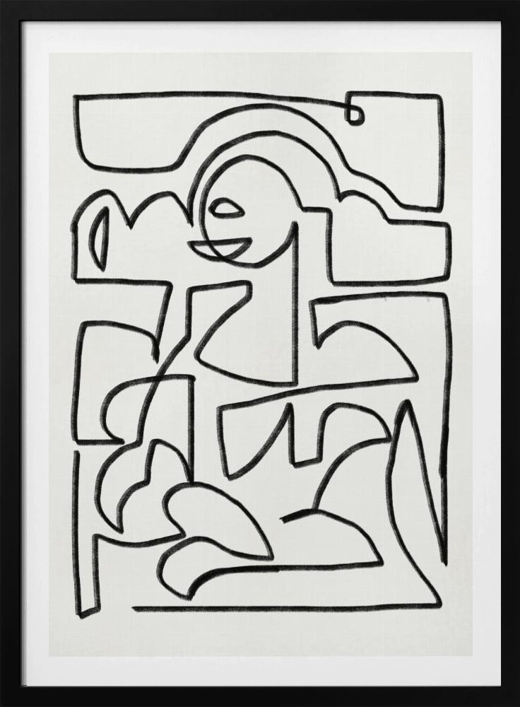 Abstract Chalk Line Art | Poster