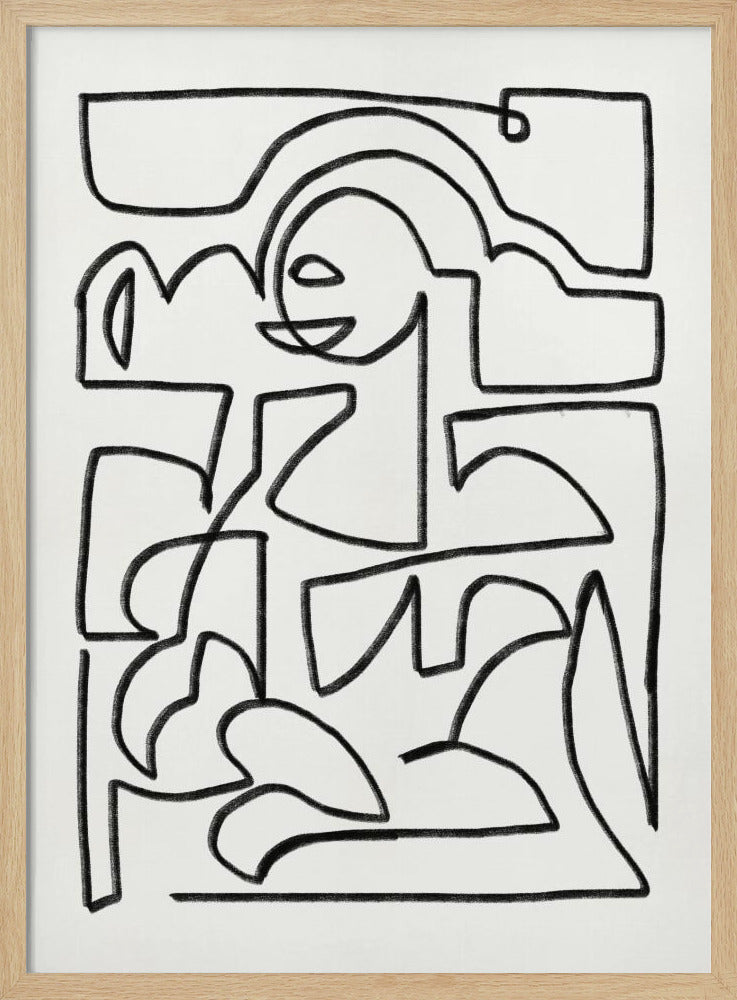 Abstract Chalk Line Art | Poster