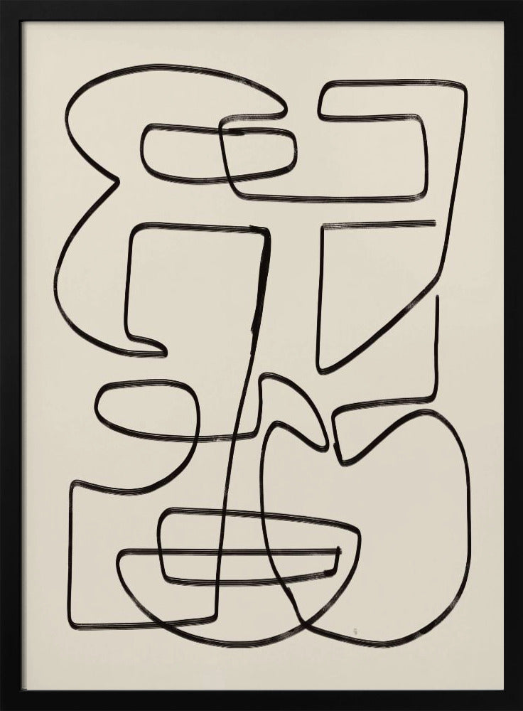 Warm Abstract Line Art | Poster