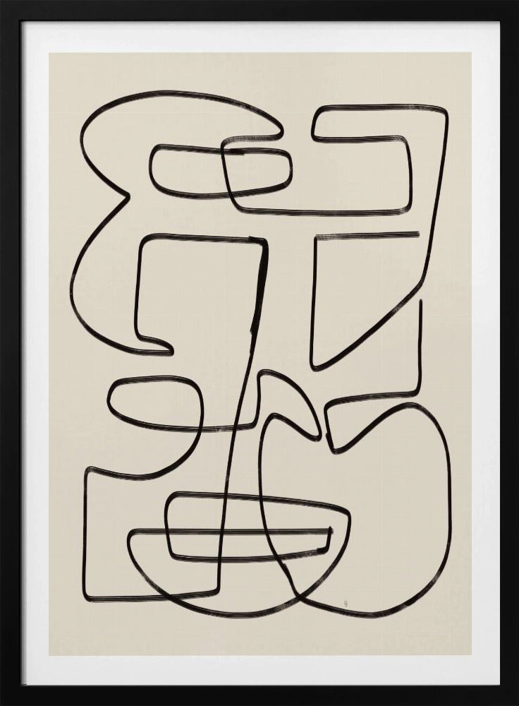 Warm Abstract Line Art | Poster