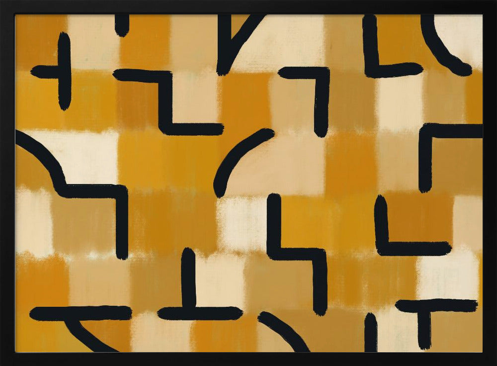 Ochre Checked Blackburn | Poster