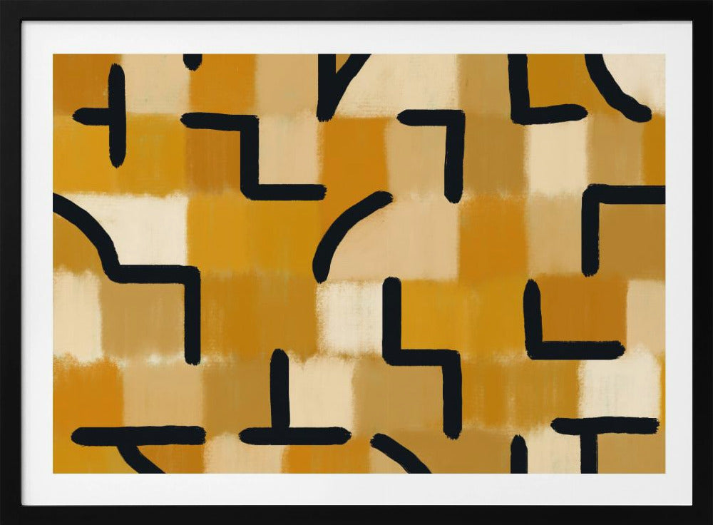 Ochre Checked Blackburn | Poster