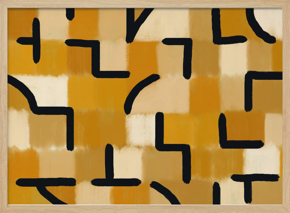 Ochre Checked Blackburn | Poster