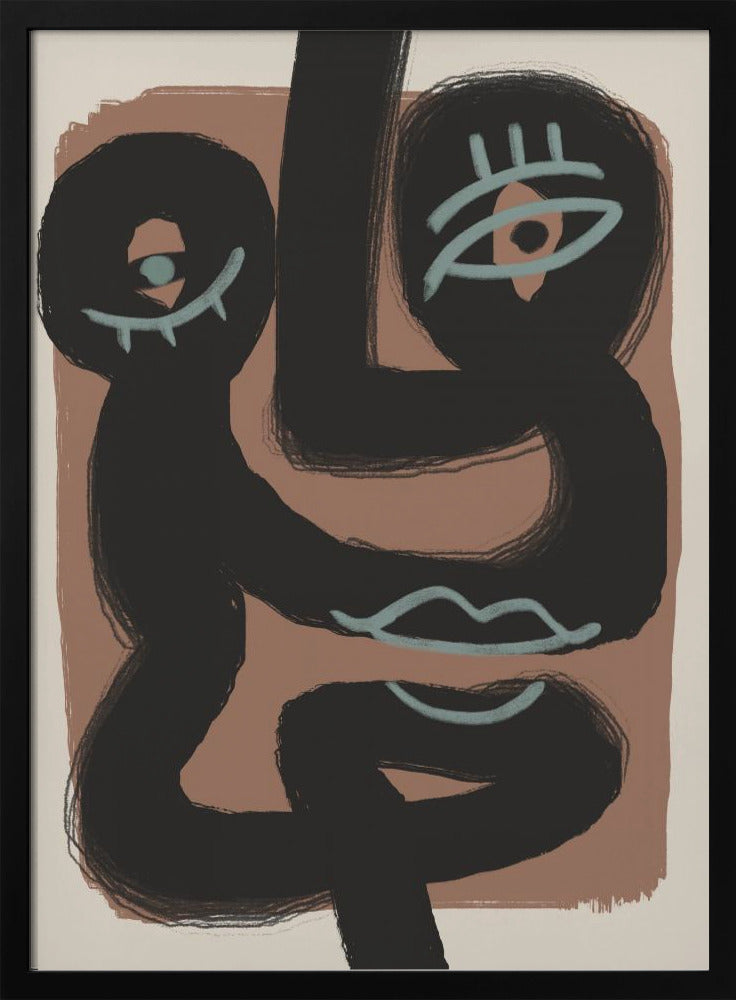 Abstract Black Portrait Pair | Poster