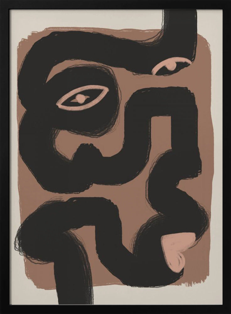 Abstract Black Portrait | Poster