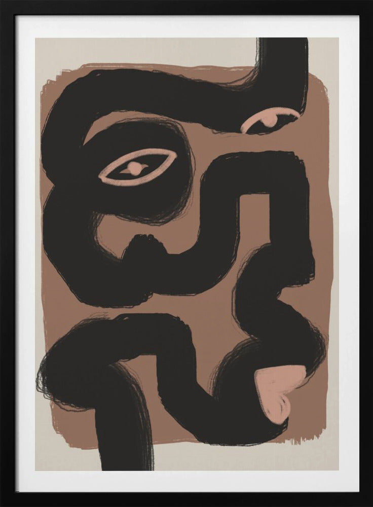 Abstract Black Portrait | Poster