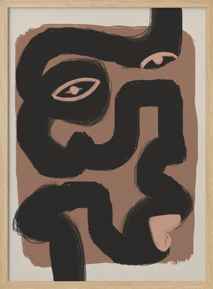 Abstract Black Portrait | Poster