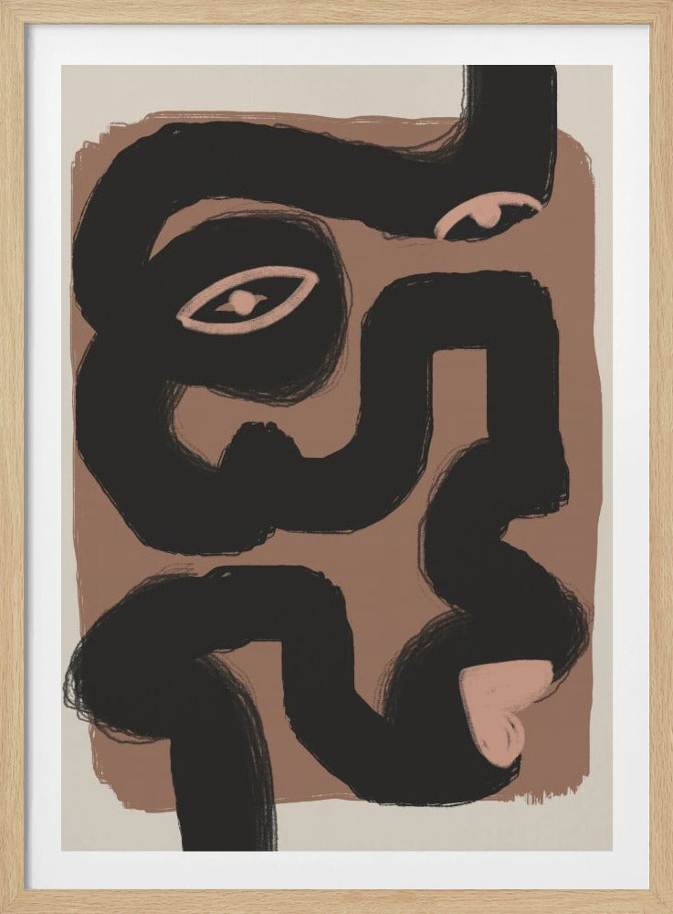 Abstract Black Portrait | Poster