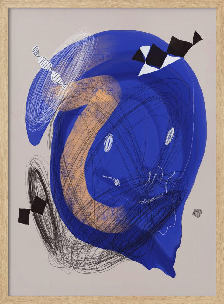 Chaotic Blue Whirl | Poster