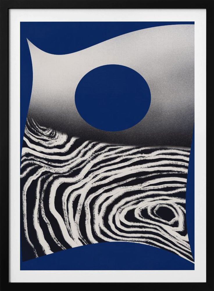 Zebra Moon Wave | Poster