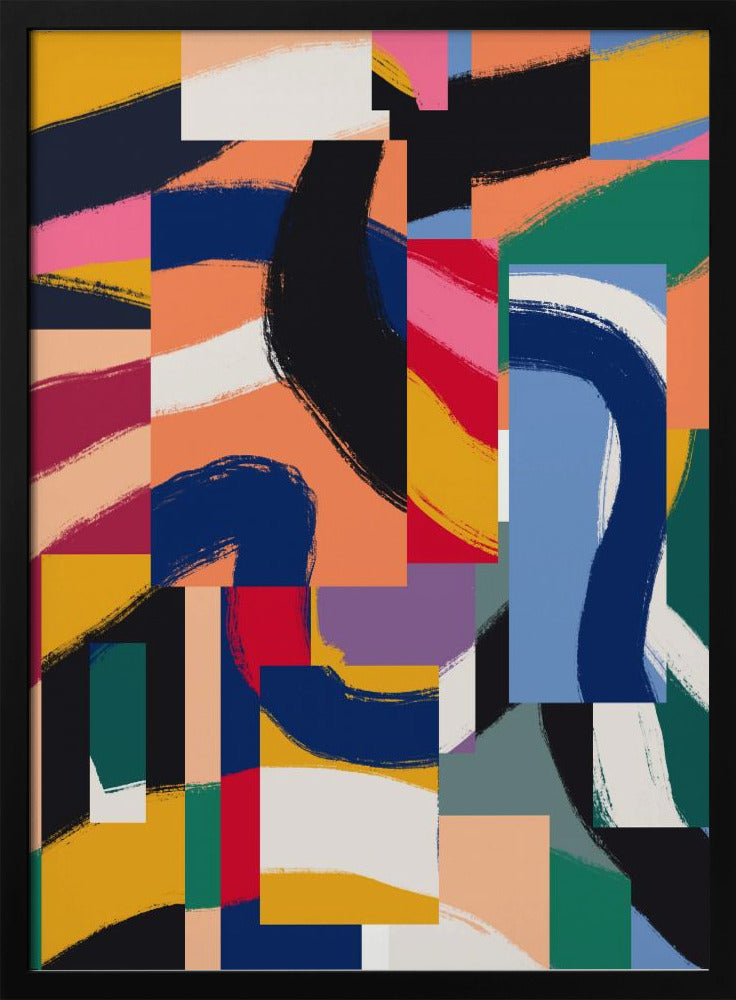 Shapes with Dynamic Brushstrokes | Poster