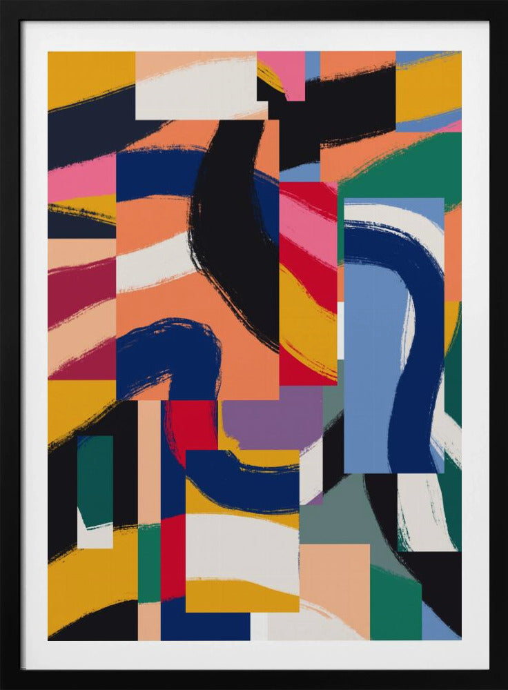 Shapes with Dynamic Brushstrokes | Poster