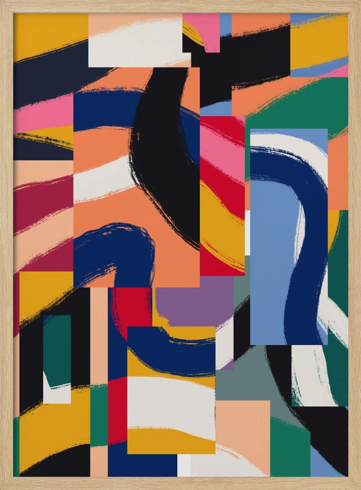 Shapes with Dynamic Brushstrokes | Poster