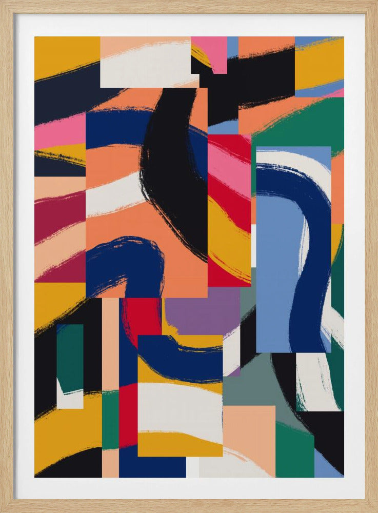 Shapes with Dynamic Brushstrokes | Poster