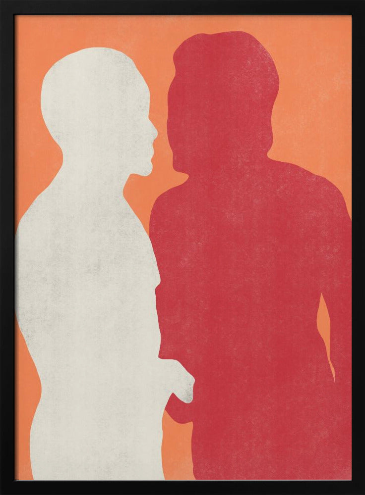 Silhouettes of Two Figures | Poster