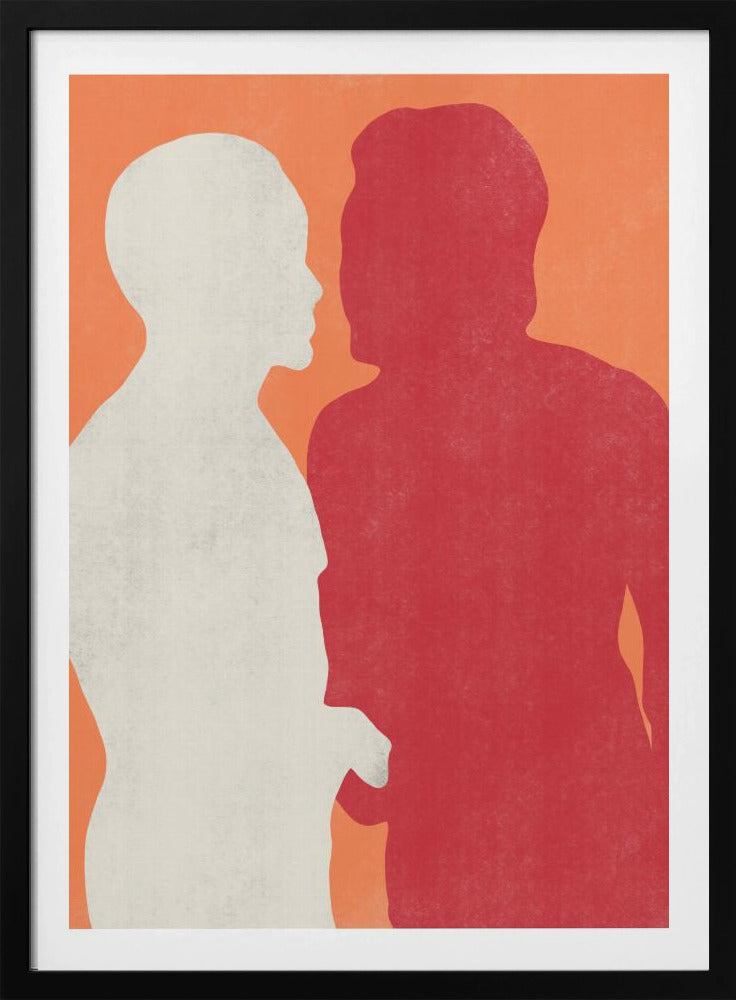 Silhouettes of Two Figures | Poster