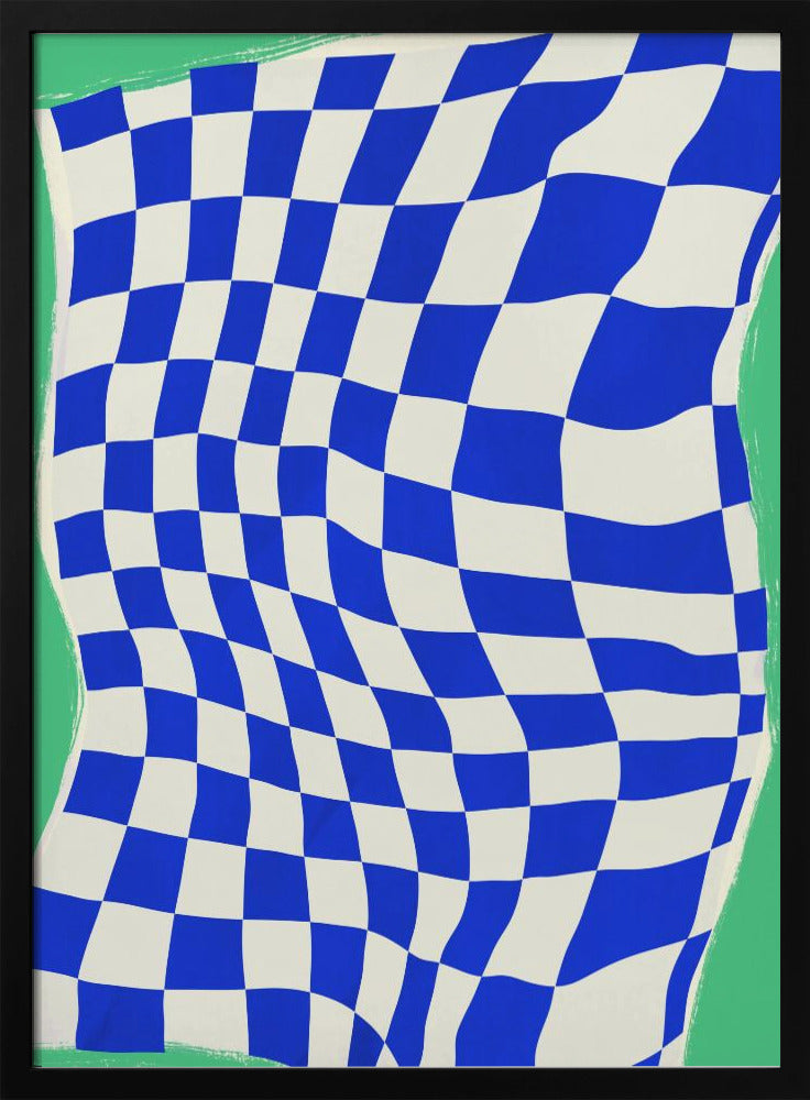 Blue Checker Pattern | Poster