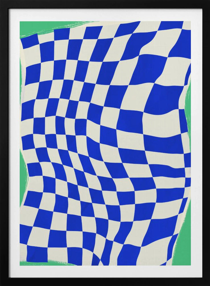 Blue Checker Pattern | Poster