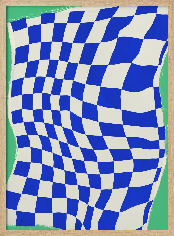 Blue Checker Pattern | Poster