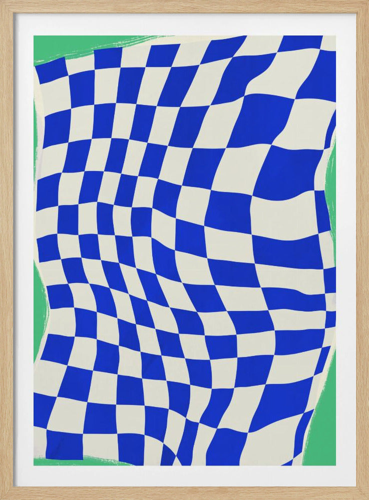 Blue Checker Pattern | Poster