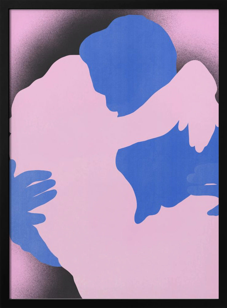 Two Abstract Figures in an Embrace | Poster