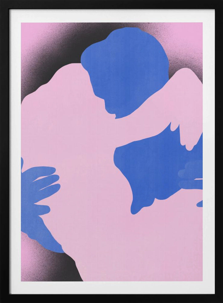 Two Abstract Figures in an Embrace | Poster
