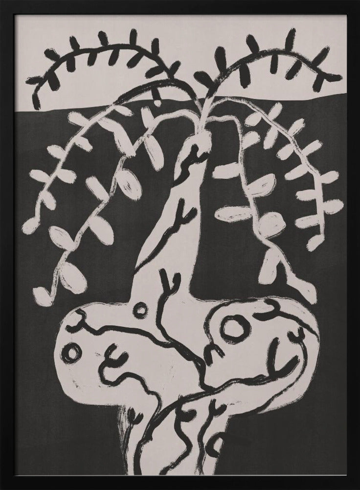 Rustic Pot Plant On the Table | Poster