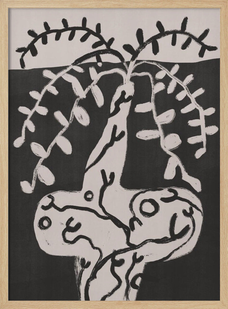 Rustic Pot Plant On the Table | Poster