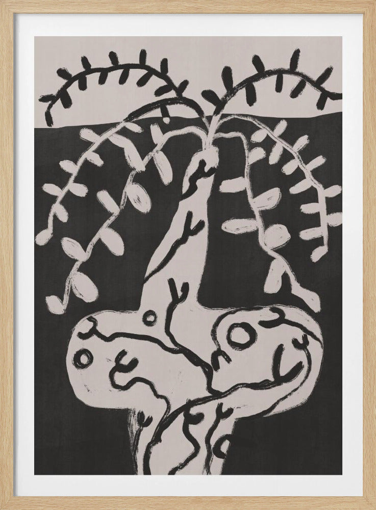 Rustic Pot Plant On the Table | Poster