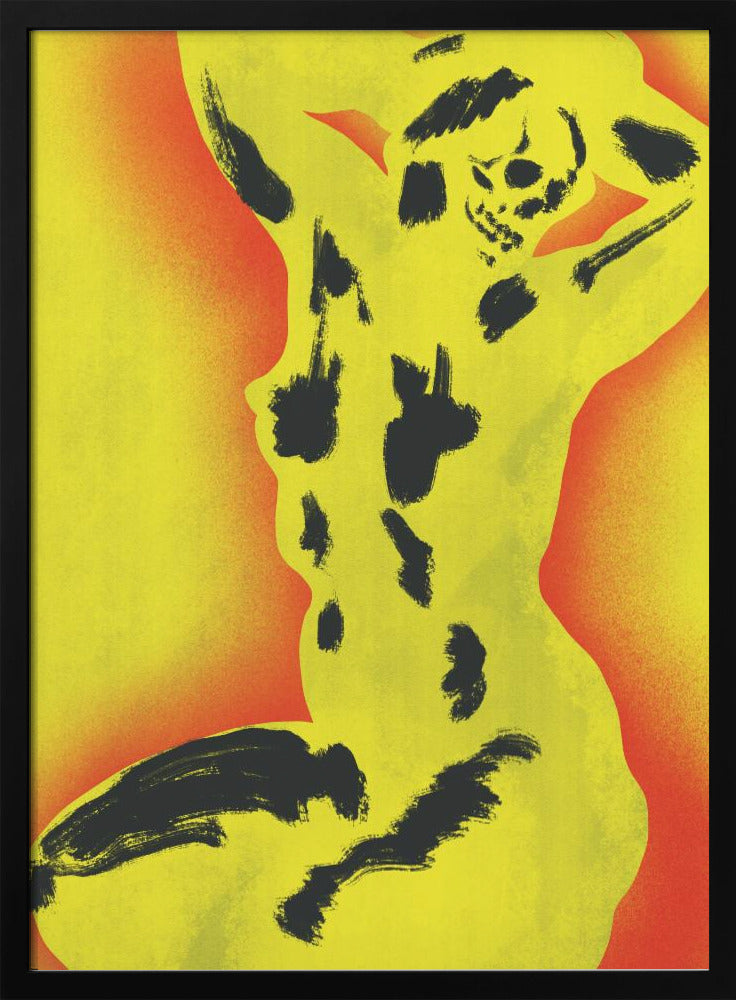 Yellow Skull Nude | Poster