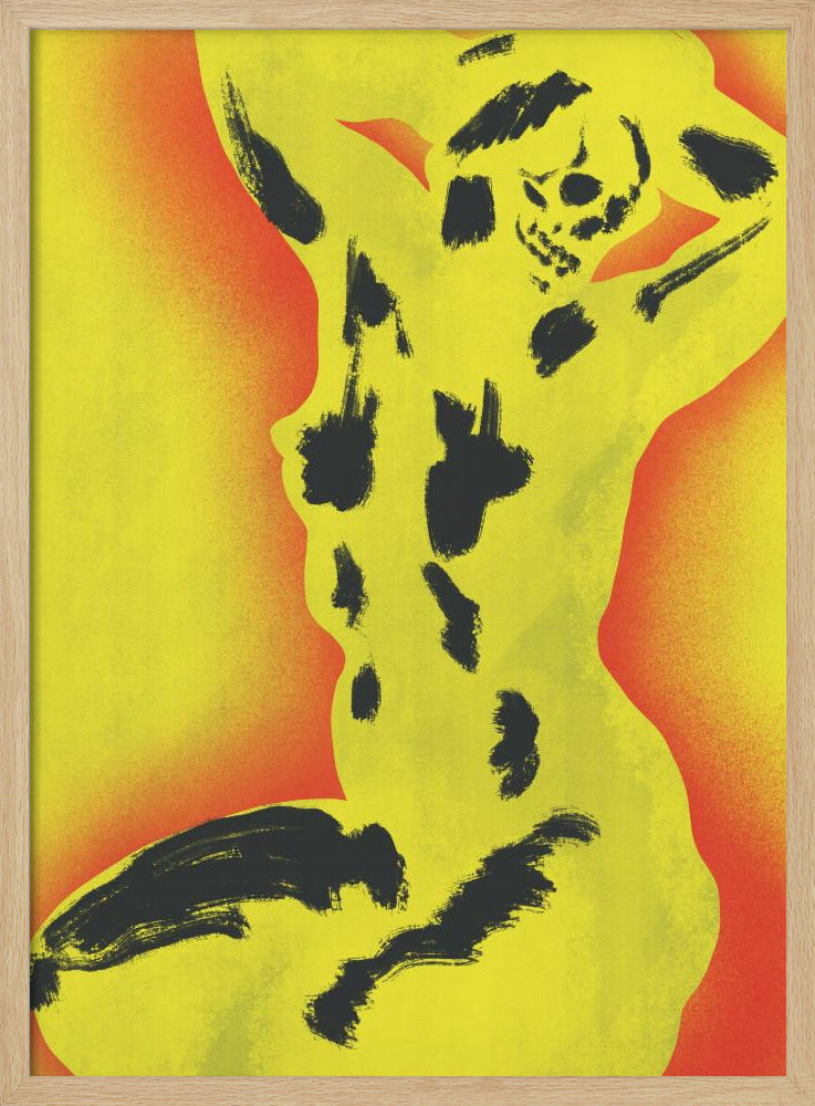 Yellow Skull Nude | Poster