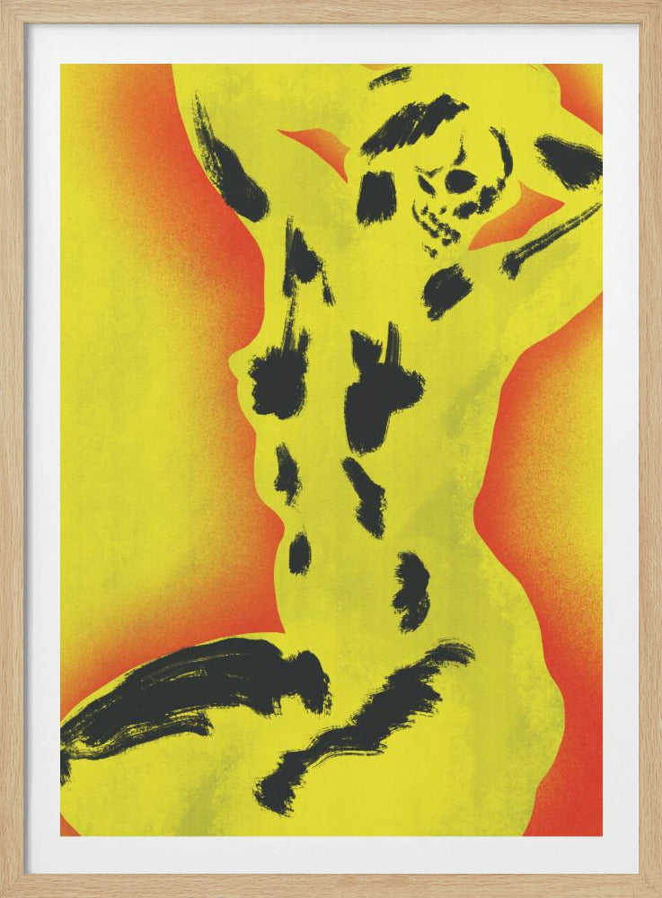 Yellow Skull Nude | Poster