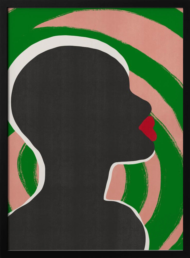 Anonymous Portrait In Green Spiral | Poster