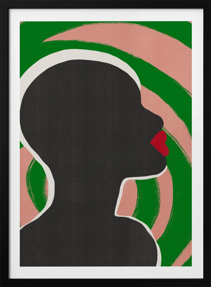 Anonymous Portrait In Green Spiral | Poster