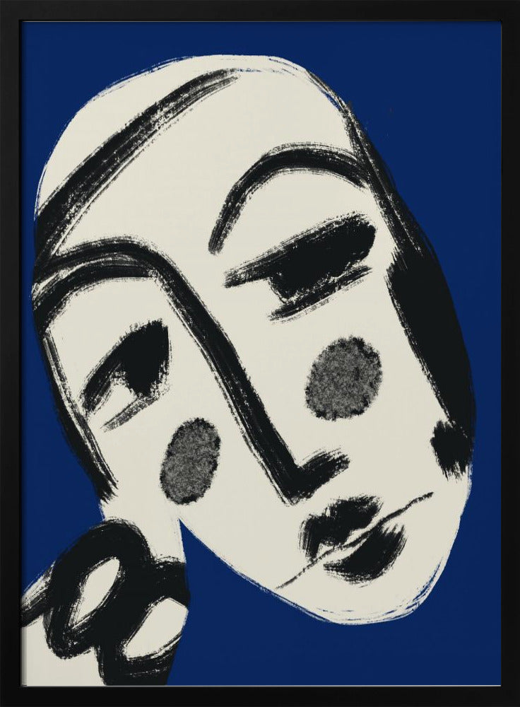 Resting Portrait In Blue | Poster