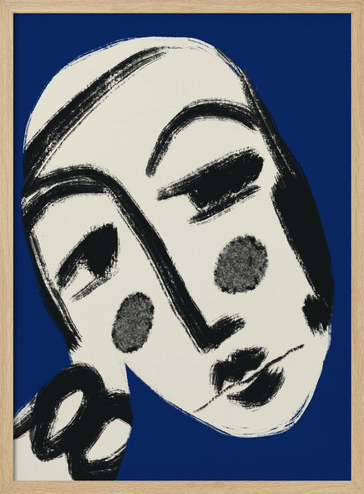 Resting Portrait In Blue | Poster